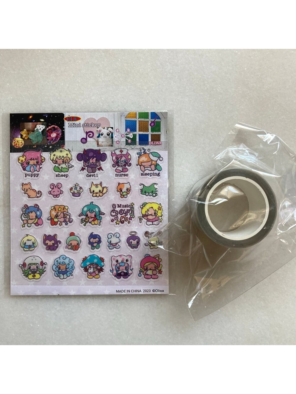 Oliwa Sticker Sheet Washi TapeCute Kawaii Girls